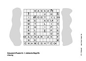 Kreuzwortpuzzle Nr.1, Lösung - Kindergottesdienst
